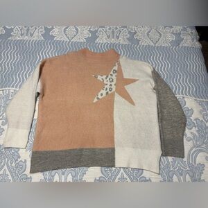 Vine & Love Cream, Peach, and Gray Star Sweater